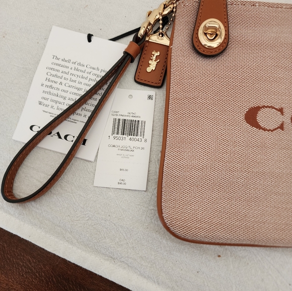 Coach 1941 Jacquard Turnlock Pouch 26 NWT Burnished Amber - Picture 2 of 5